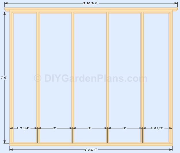 Shed Plans Left Wall Frame