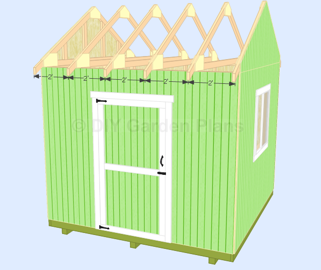 Gable Shed Plans: Roof Rafters (Cont) How to build roof truss