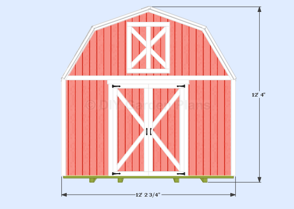 12X16 Gambrel Shed Plans