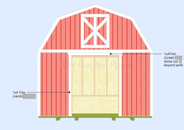 Gambrel-Barn Shed Plans Door Lintel Jamb