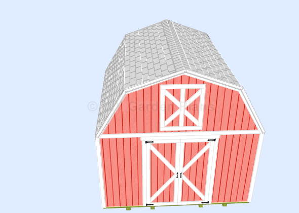 Gambrel-Barn Shed Plans Shingle Ridge Cap