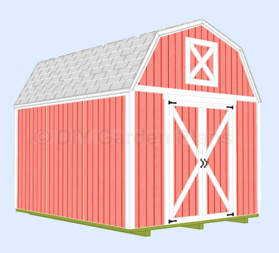 10'x12' Gambrel Shed Plans with Loft