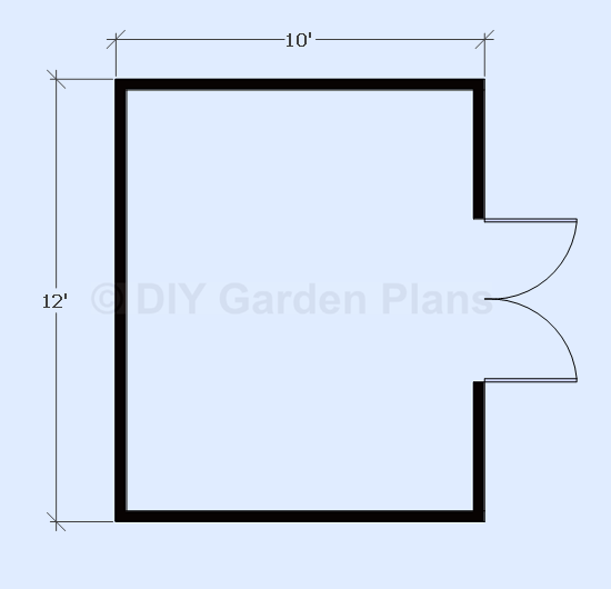 12' Gambrel Roof Shed Plans