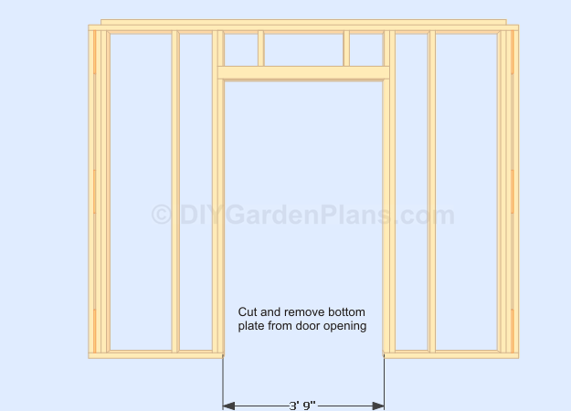Gable Shed Plans Front Wall Door Opening