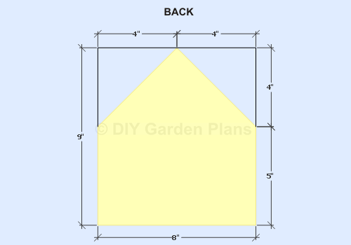 Birdhouse Shelf plans- Back