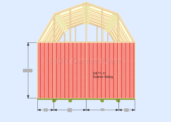 Gambrel-Barn Plans Front Wall Siding