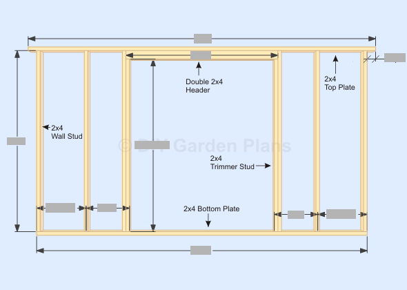 Gambrel-Barn Shed Plans Front Wall Frame