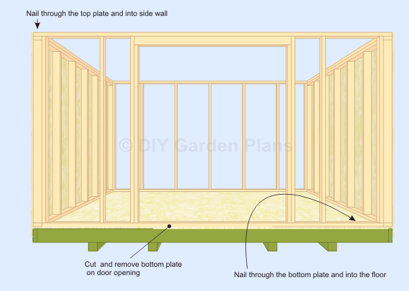 Gambrel-Barn Shed Plans Front Wall
