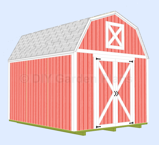 10x12 Gambrel Shed Plans with Loft