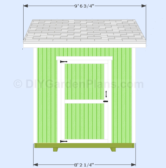 8x8 Gable Shed Plans Front View