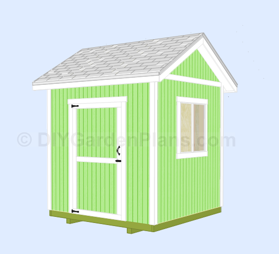 8x8 Gable Shed Plans