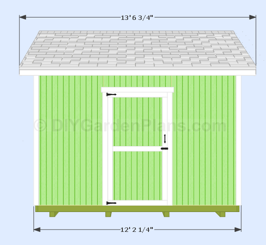12x10 gable shed front view