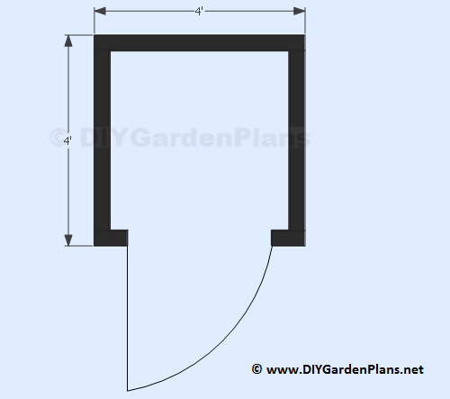 6-4x4-small-garden-shed-plans-floor-view