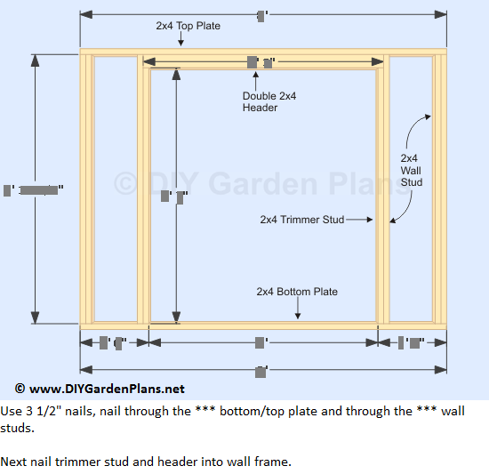 11-lean-to-shed-plans-front-wall-frame