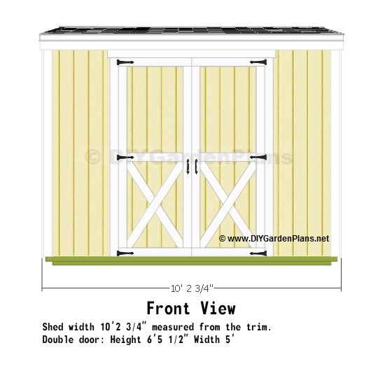 10x8-saltbox-shed-plans-front-view