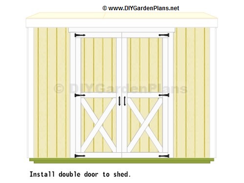 49-saltbox-shed-plans-door-installed